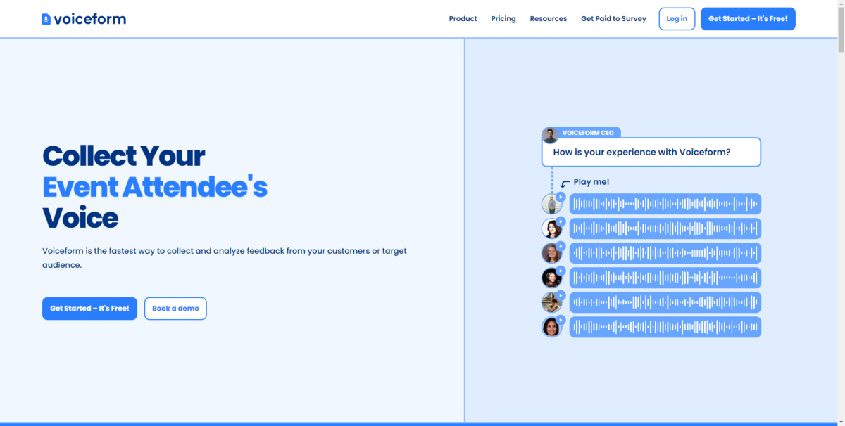 Обратная связь в реальном времени с Voiceform